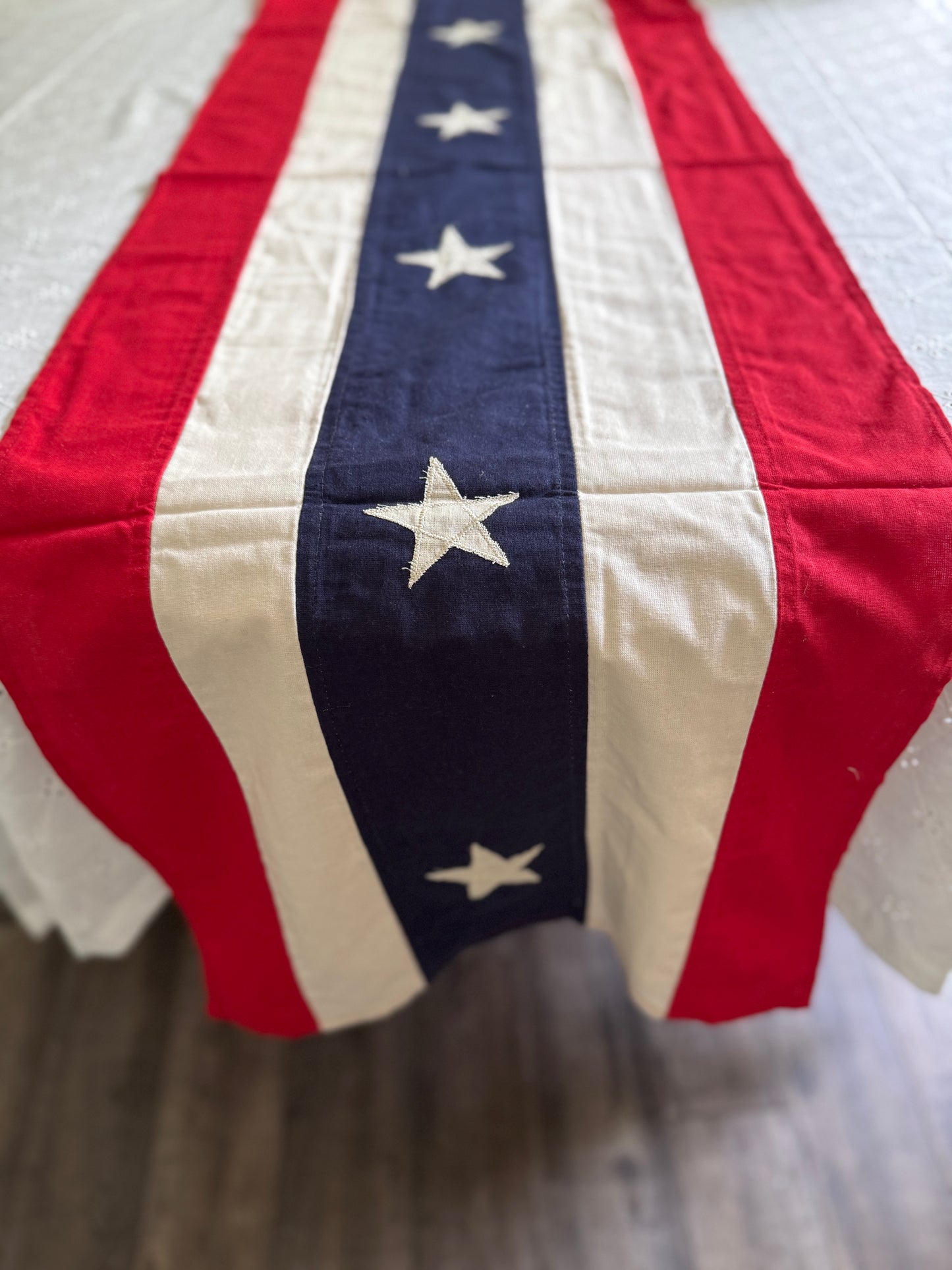 Patriotic Table Runner- Flag Table Runner- USA Decor- Americana
