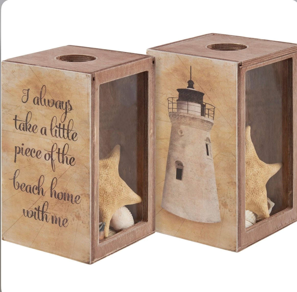 Sea Shell Collection Box - Beach Decor - Sea Shell Storage Box- Beach Vacation- Sea Shell collection box