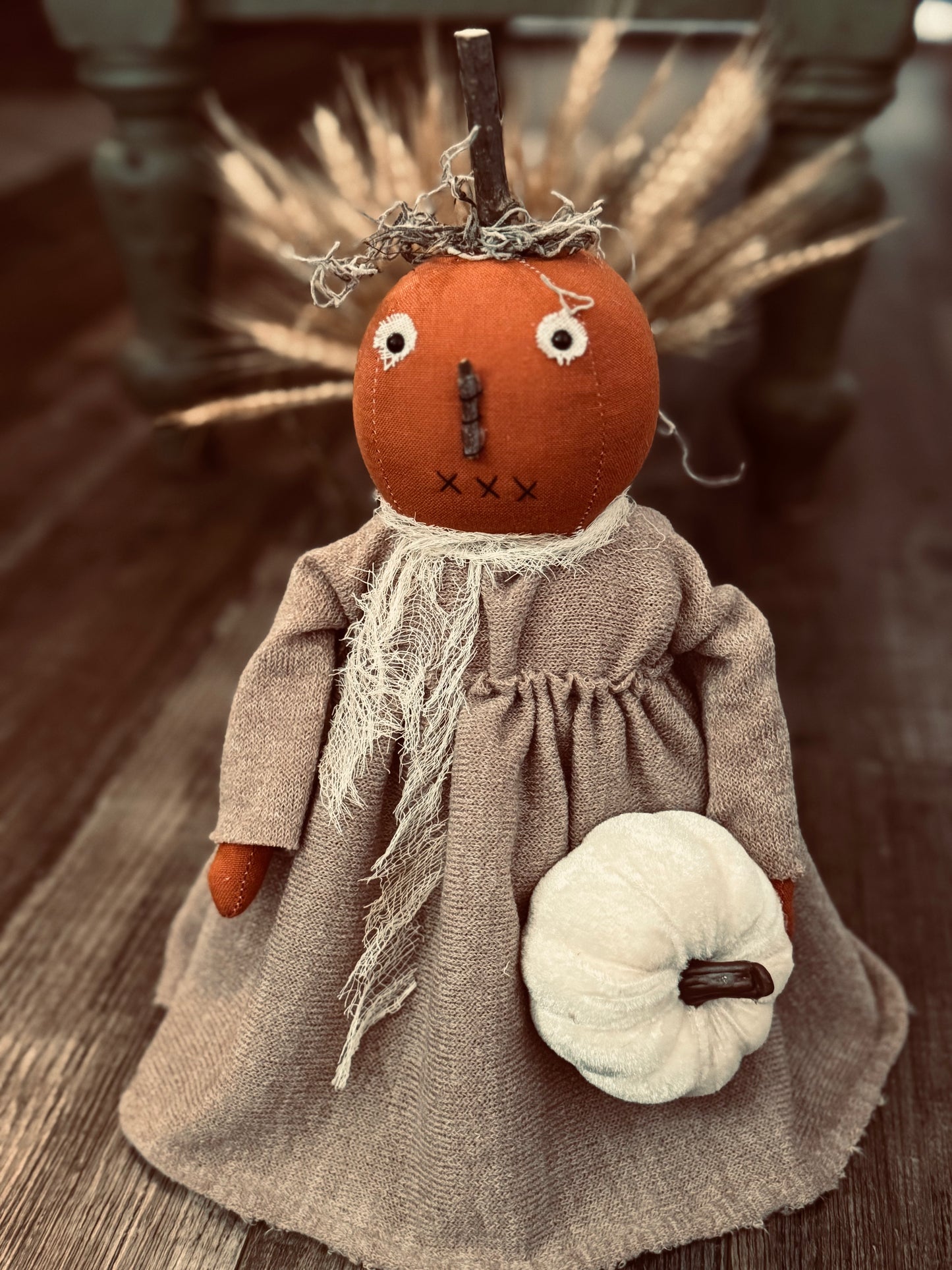 Pumpkin Doll- Halloween Doll- Halloween Pumpkin Girl