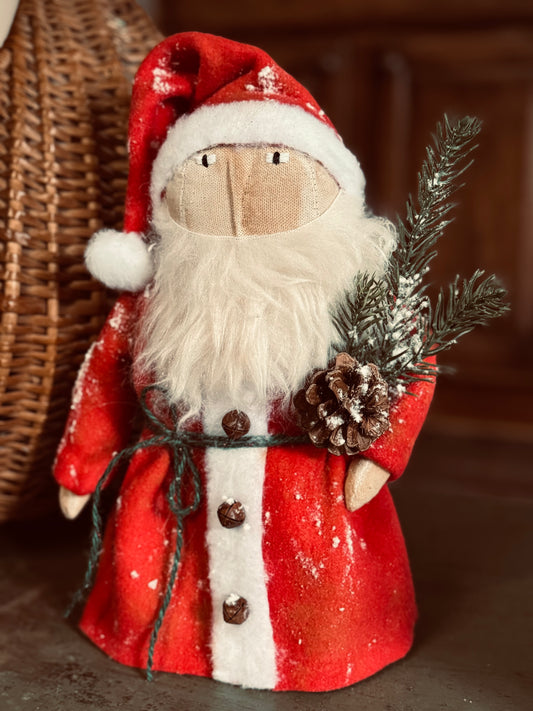 Handmade Santa- Primitive Santa - Farmhouse Santa- Old Saint Nick