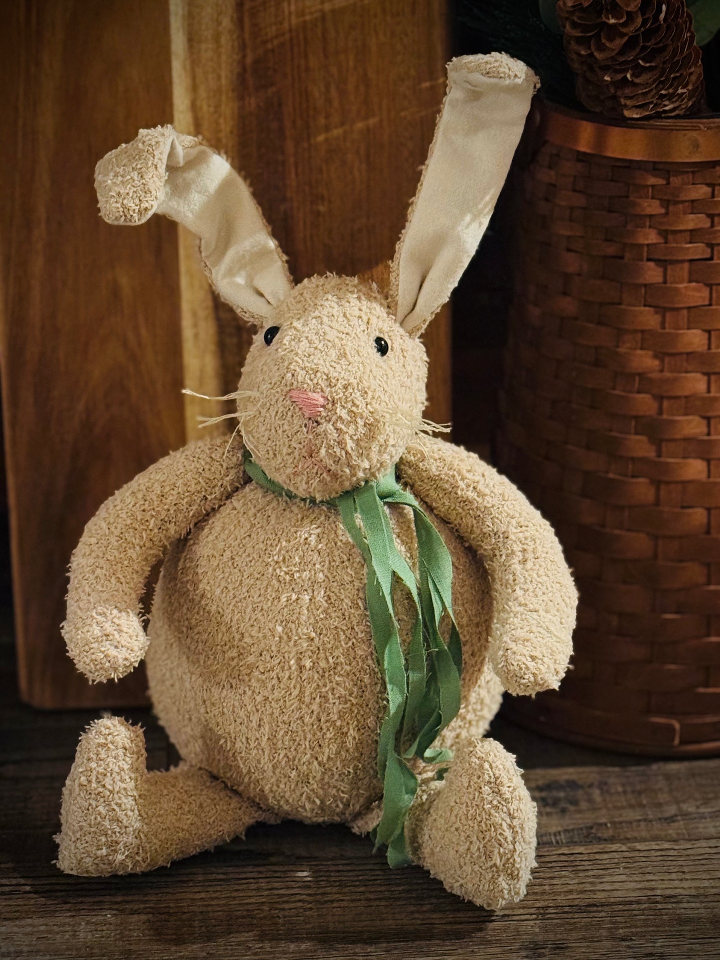 Handmade Bunny- Farmhouse Bunny- Fuzzy bunny- primitive bunny