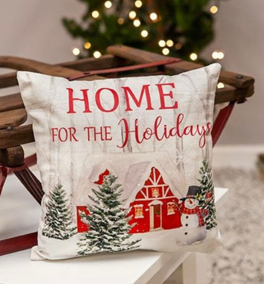 Christmas Pillow- Holiday pillow- Home for the Holidays