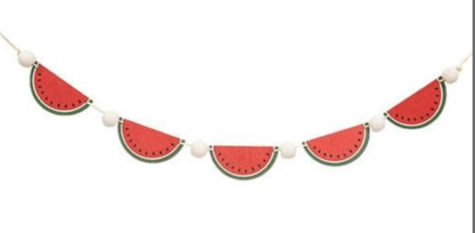 Watermelon Garland - Summer Garland- Summer Decor - Watermelon decor