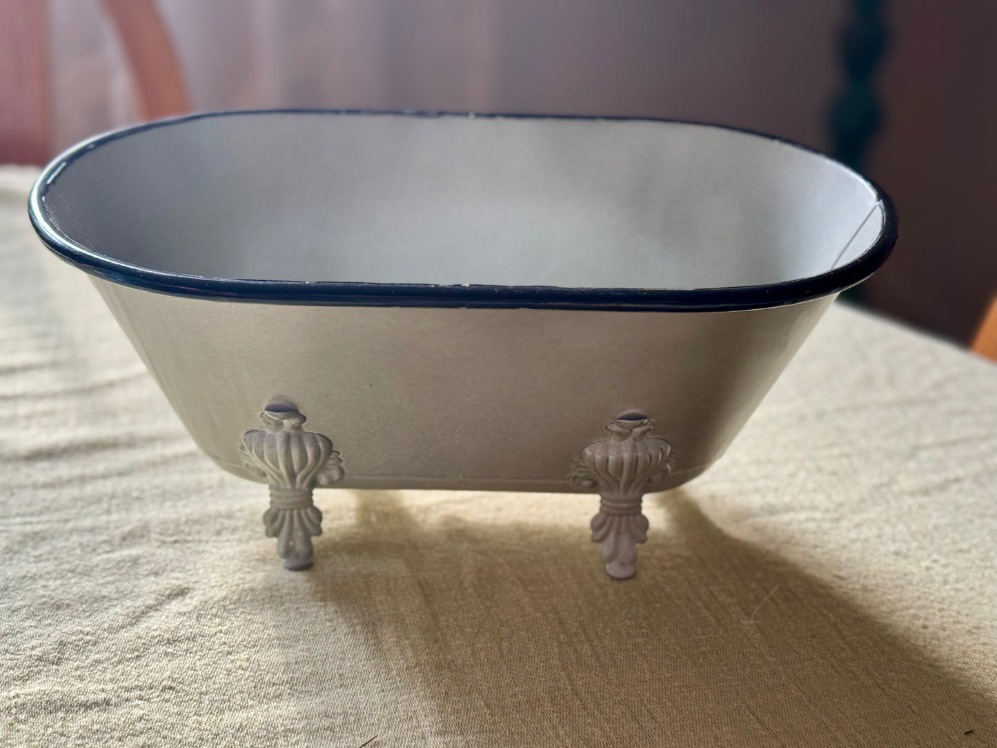 Large Bathtub Storage Decor- Clawfoot Tub Decor- Farmhouse Tub