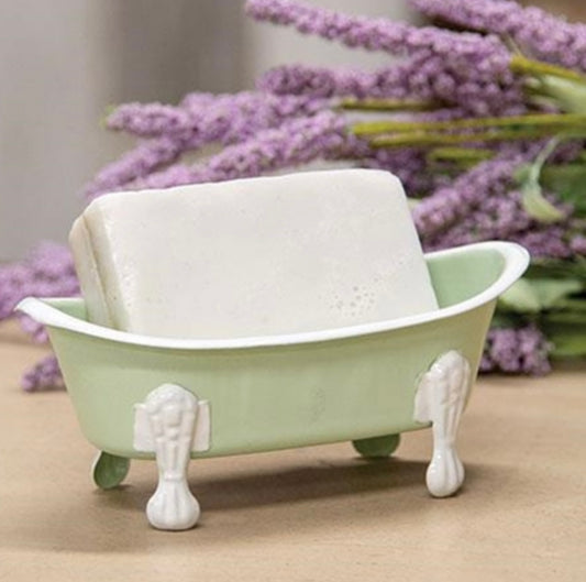 Iron Bath Tub Soap Dish - Mint