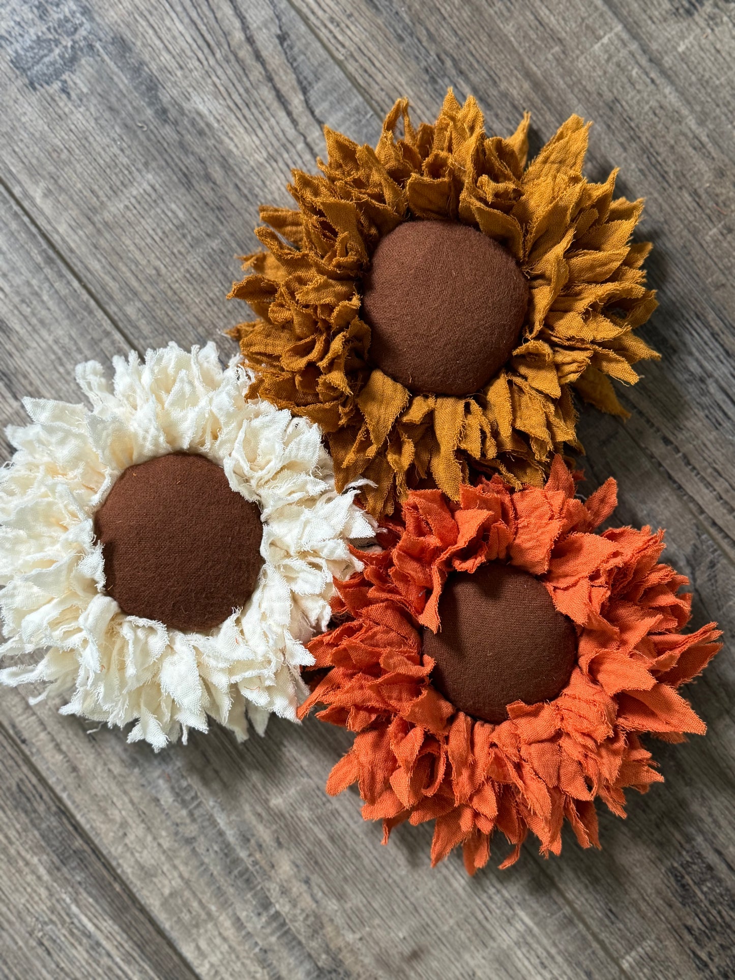 Sunflower with stem - Large handmade sunflowers