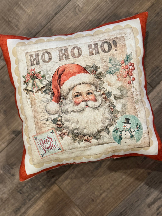 Santa Claus Christmas Pillow - Farmhouse Christmas decor￼