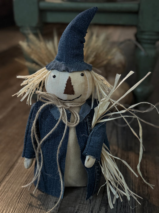 Scarecrow- Primitive Scarecrow Doll- Halloween Decor