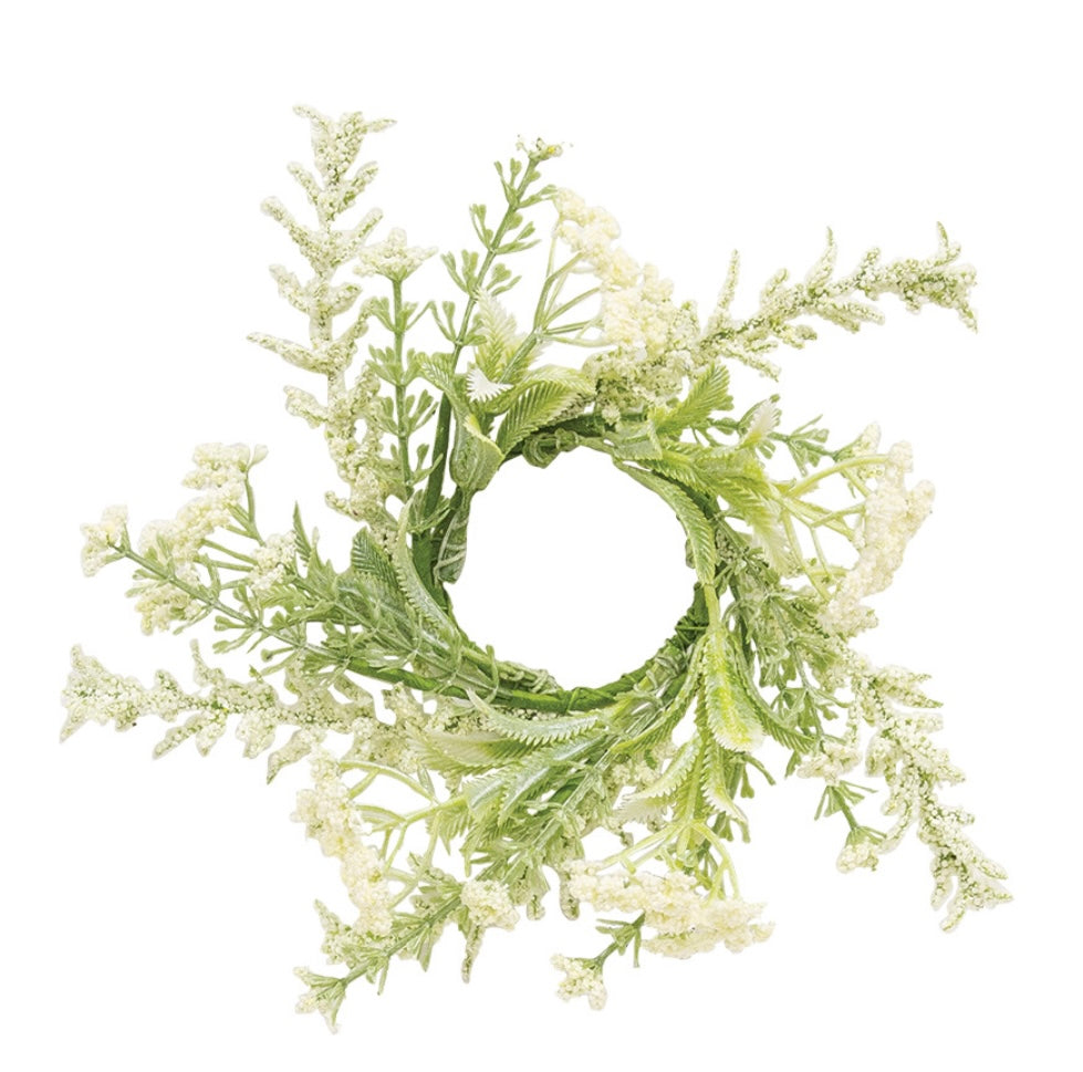Floral Candle Ring - Farmhouse Candle Ring- Timer Candle Ring