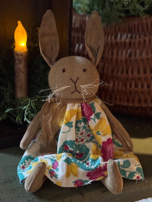 Handmade Bunny Depression Era Feed sack dress