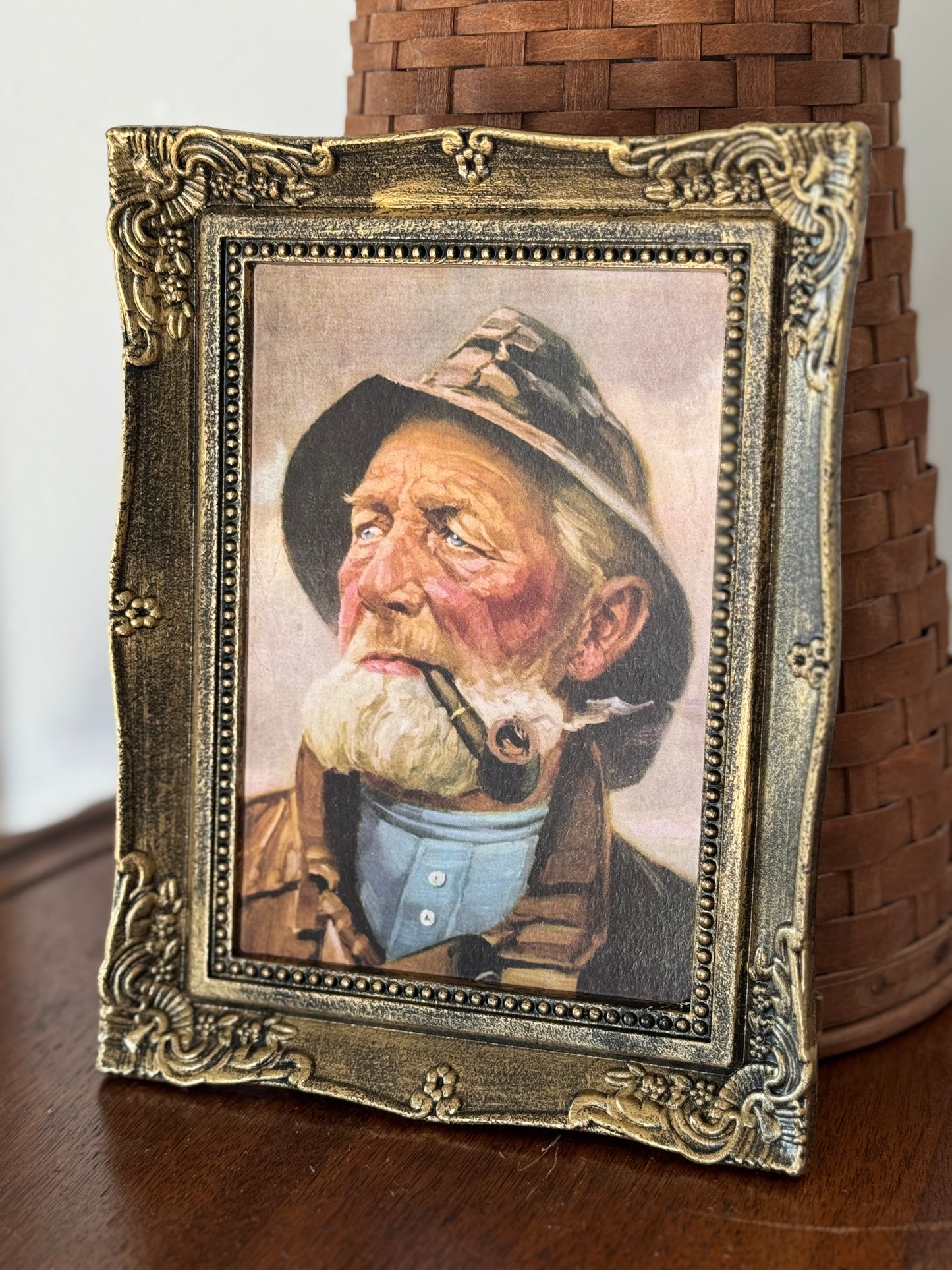 Fisherman Framed Art-Framed captain art- Beach Decor- Beach Art- Nautical Decor