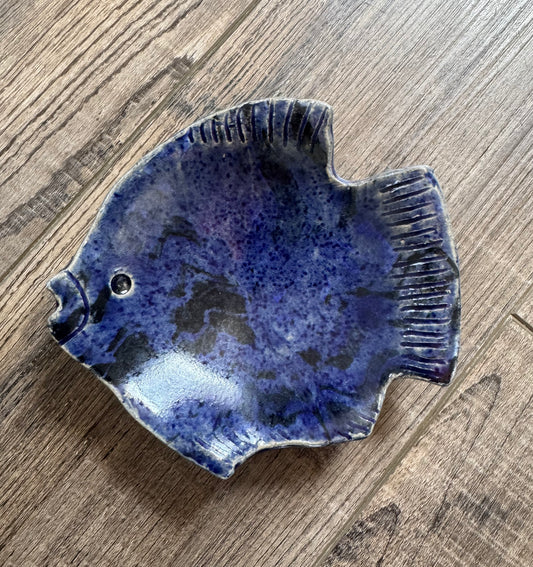 Pottery Fish Dish- Beach Fish- Ceramic Beach Tray - Fish Trinket Dish- beach home decor