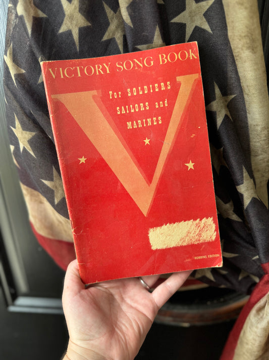 Vintage Military Hymnal 1942- patriotic decor