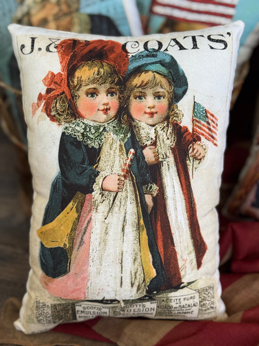 Americana Accent Pillow- Patriotic decor- 4th of July Decor- Memorial Day