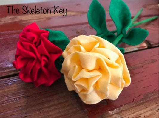 Fabric roses - Handmade fabric roses- SET 6- you chose colors