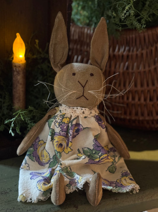 Handmade Bunny Depression Era Feed sack dress