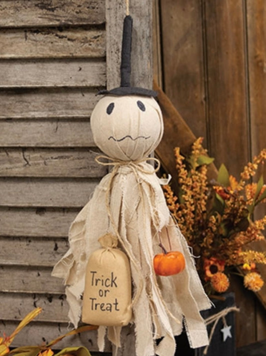 Ghost Hanger - Halloween Ghost- Fall decor- Trick or treat ghost