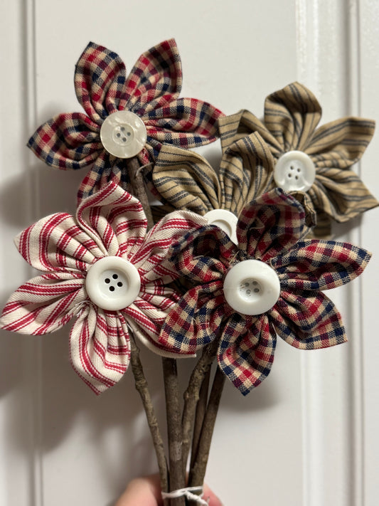 Handmade Flowers SET of 5