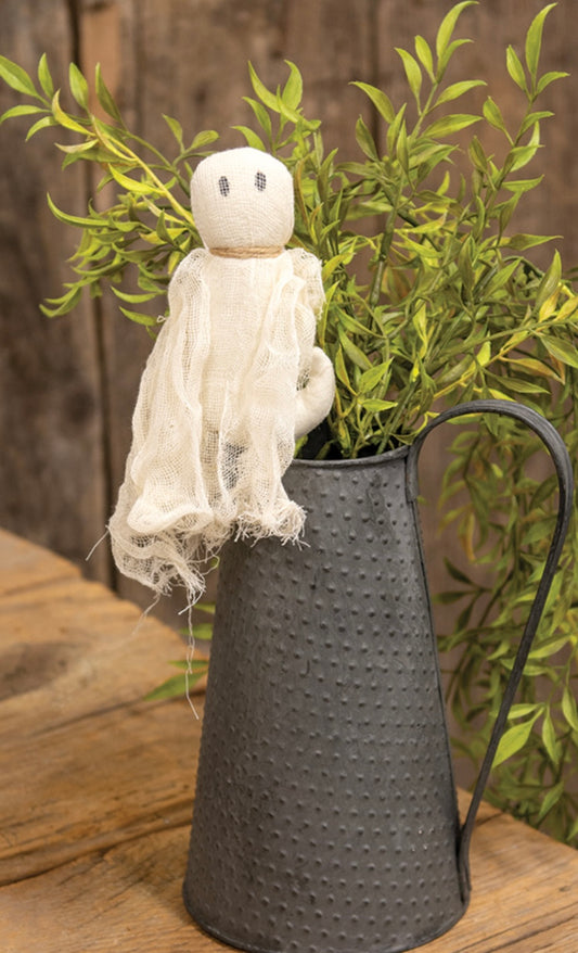 Spooky Ghost Pick- Halloween Ghost Plant poke- Primitive Farmhouse Ghost decor
