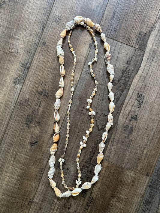 Sea Shell necklace set of 2 - Beach decor