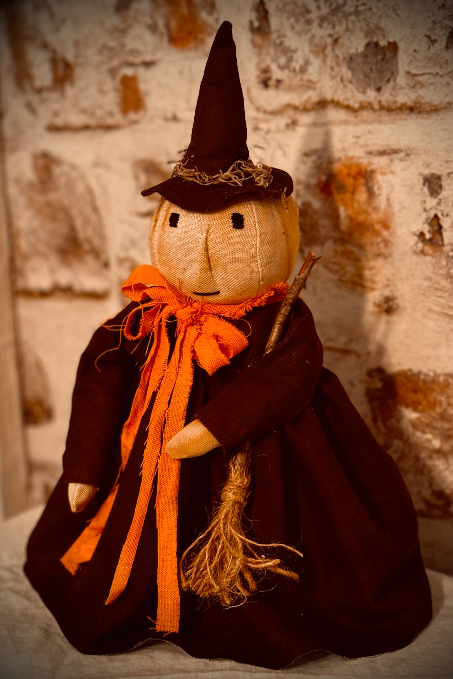 Handmade Witch Doll- Primitive Witch- Farmhouse Witch- Halloween Witch