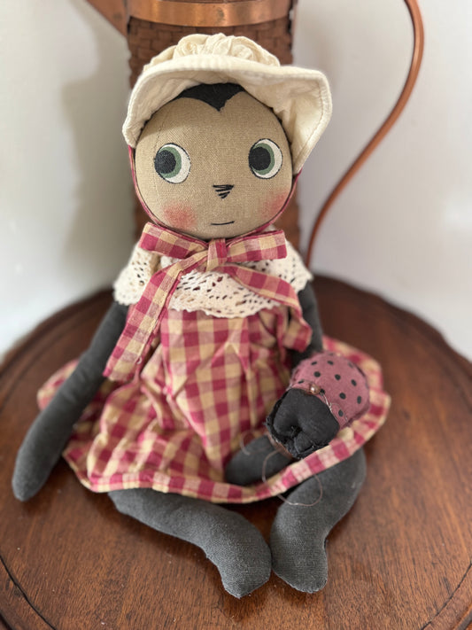Lady Bug Doll - Handmade Doll - Primitive Doll- Farmhouse Lady Bug Doll