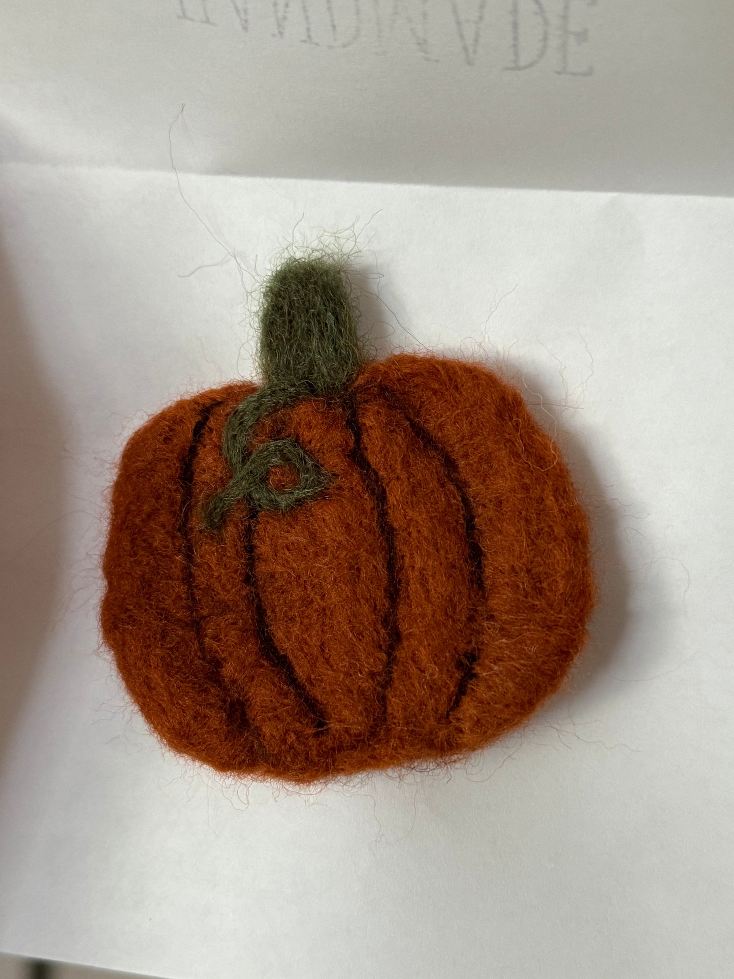 Pumpkin Pin- Wool Pumpkin Brooch- Needle felted wool pumpkin pin- 100% wool needle felted Handmade Pumpkin Pin