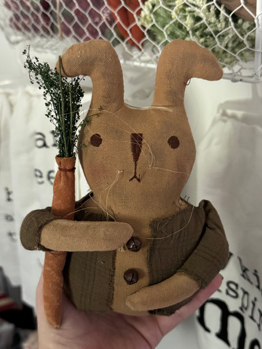 Primitive farmhouse bunny - Handmade bunny