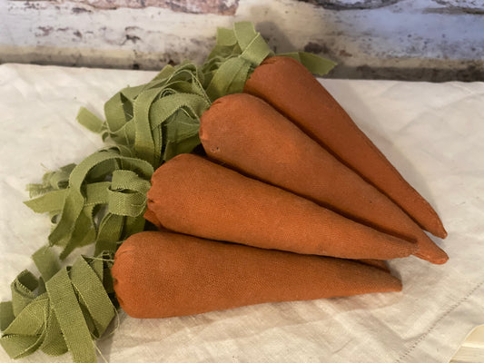 Fabric Carrots - Set of 3 farmhouse fabric carrots