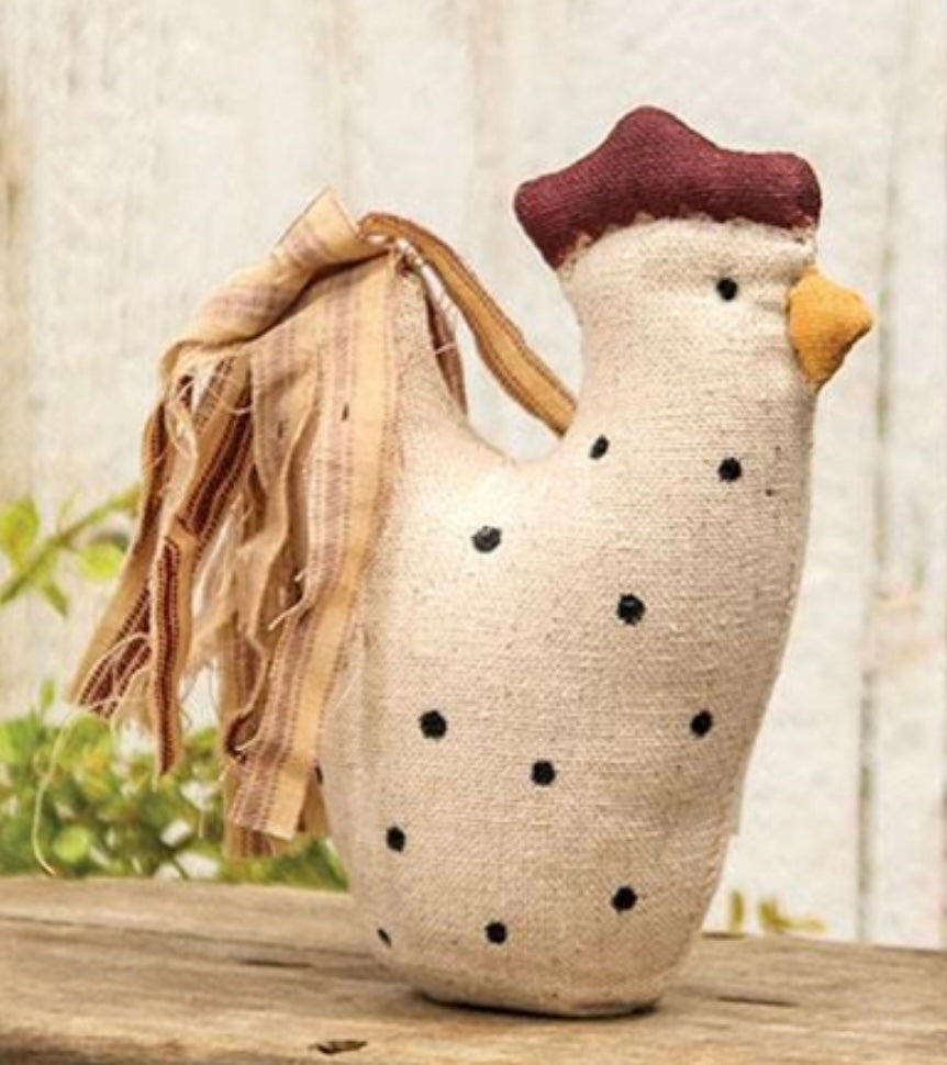 Farmhouse Chicken Sitter - Fabric Chicken decor